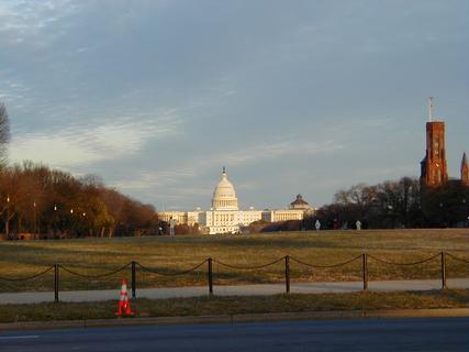 Capitol Building at sunset<br>Location: <a href="https://www.google.com/maps/search/?api=1&query=38.88942,-77.0321" target="_new">National Mall</a>